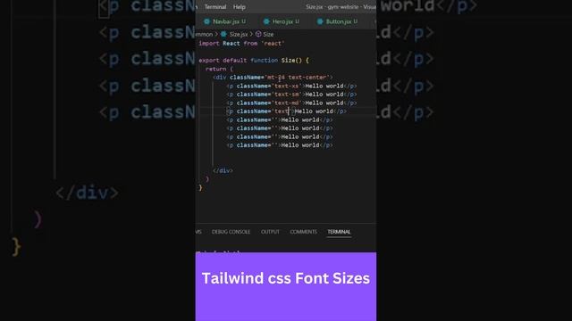 Tailwind css Font Sizes | HTML css font size