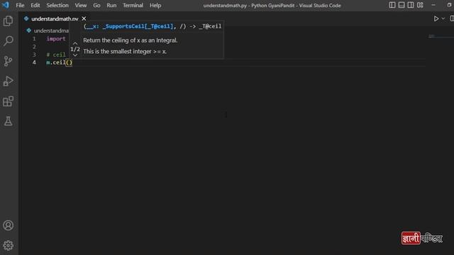 Ceil Function in Python | Lecture 61 | Python for Beginners