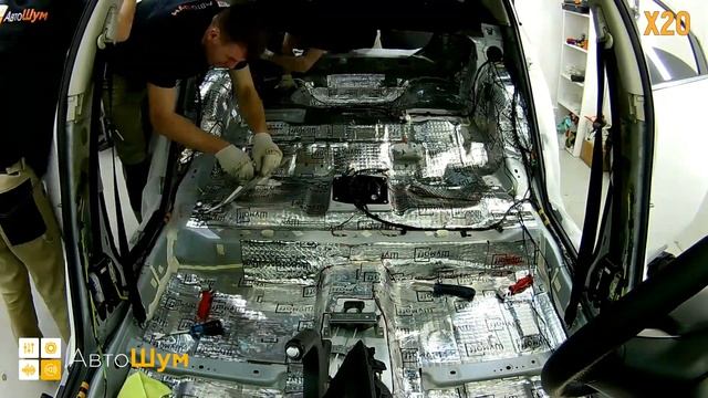 Шумоизоляция пола с арками Mazda 6 GH в уровне Экстра. АвтоШум.