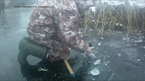Рыбалка на щуку по первому льду на жерлицы 2/12/2017 Саратов-Энгельс.Первый лед