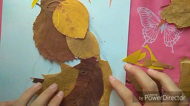 Поделка из листьев - Осенняя птица. Nastya Chernichka смотреть онлайн