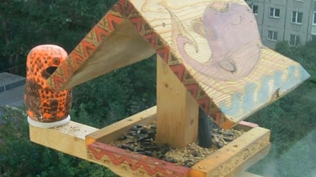 Деревянная кормушка для синиц смотреть онлайн