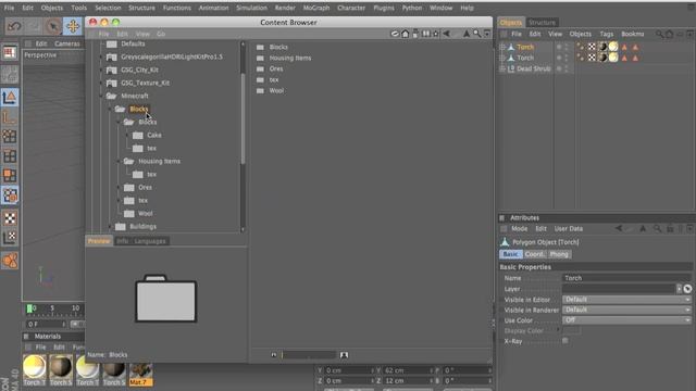 Cinema 4D - Minecraft Blocks Download Free! смотреть онлайн