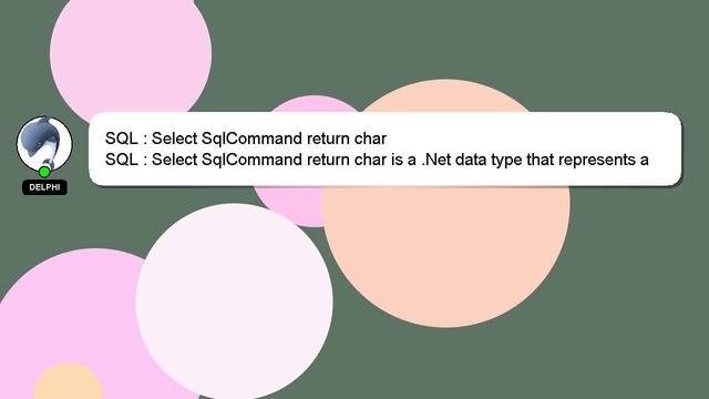 SQL : Select SqlCommand return char