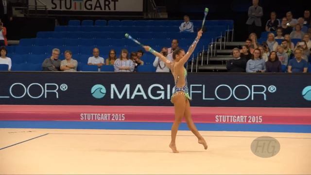Natalia GARCIA (ESP) 2015 Rhythmic Worlds Stuttgart - Qualifications Clubs