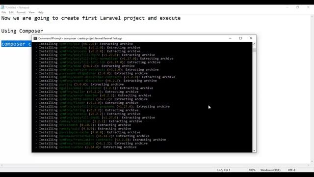 HOW TO CREATE NEW PROJECT IN PHP LARAVEL FRAMEWORK