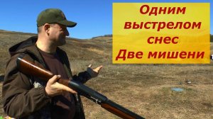 Одним выстрелом снес 2 мишени )))