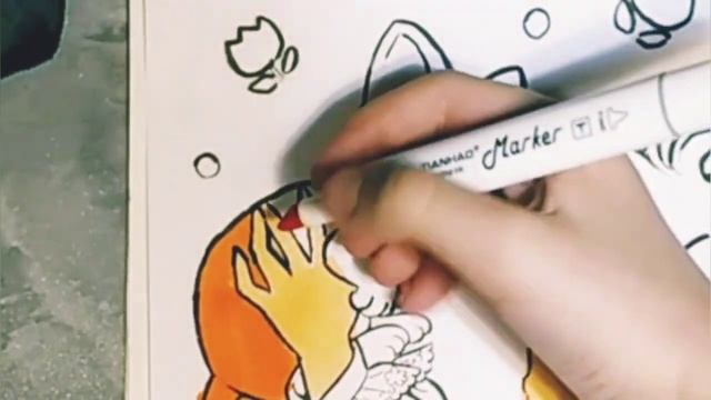 Раскрашиваю ? маркерами Marker Tianhao ?????? профессиональные маркеры! смотреть онлайн