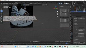 Снегопад за 3 минуты в Blender 3d.