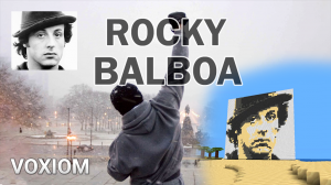 Большая картина Рокки Бальбоа в игре voxiom.io. Rocky Balboa пиксельный арт.
