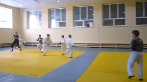 Подвижные игры в дзюдо. Салки с набивным мячом.