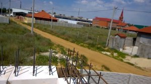 Кладка газоблоков. Заливка пояса. Изготовление монолитного железобетонного каркаса.