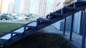 Уличный каркас лестницы под заливку бетоном