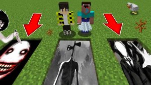 КАКУЮ ЯМУ ВЫБЕРЕТ НУБ И ПРО В МАЙНКРАФТ? СИРЕНОГОЛОВЫЙ SIREN HEAD или ДЖЕФФ УБИЙЦА или СЛЕНДЕРМЕН