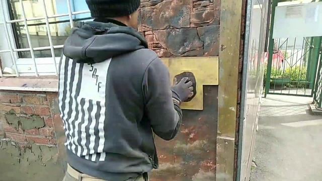 Покраска фасада дома затиркой \ Мокрый фасад под лак \  Как сделать фасад пока штукатурка сырая.
