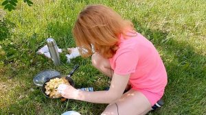 Картошка по деревенски/Рыба Хек. Отдых на природе/Готовим просто.