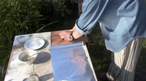 Скумбрия, запеченная в фольге на углях.