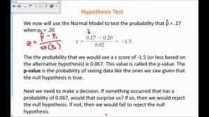 Ch 20 Testing Hypotheses About Proportions