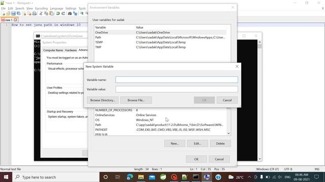 JAVA: How to set Java path in windows10 смотреть онлайн