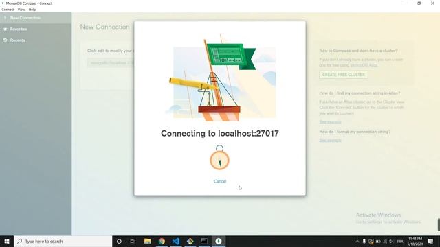 Course NodeJs In Arabic | 31 create database mongodb manual
