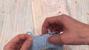 Детская шапочка из плюшевой пряжи «Мишка». Подробный МК