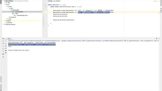 Record classes in java