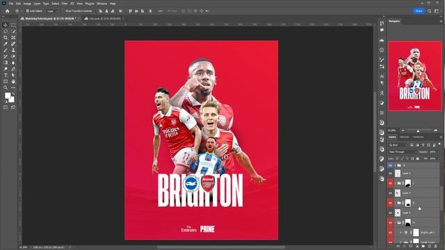 Photoshop Tutorial: Matchday Poster  FREE PSD