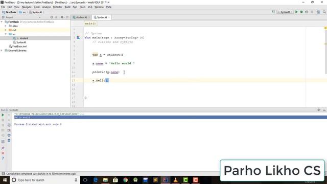 Kotlin Programming Tutorial For Beginners Classes and Object