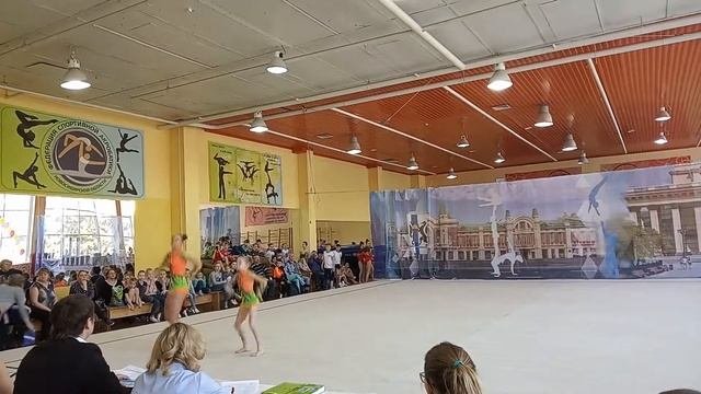 Спортивная акробатика. Новосибирск. Программа 1 взрослого разряда. Вольтиж. Софья и Арина.