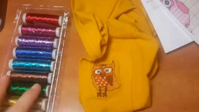 Вышивка на футболке №! проба пера