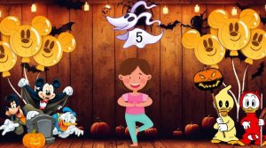 Disney Halloween Yoga Freeze Dance | Brain Break | Workout for Kids | Just Dance | Bluey & Bingo