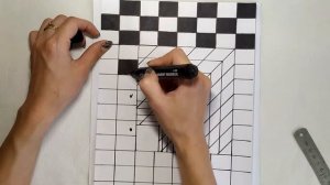 Иллюзия 3D поэтапно/ Как нарисовать объемный рисунок /How to Draw 3D Hole /Trik Art for Kids
