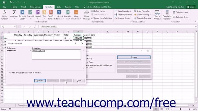 Excel 2016 Tutorial Error Checking Microsoft Training Lesson смотреть онлайн