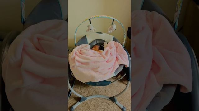 🛌💤  babygirl arhaa loves sleeping in the swing