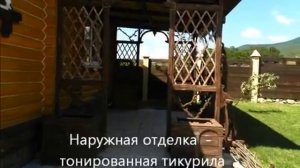 Красивый дом из оцилиндрованного бревна