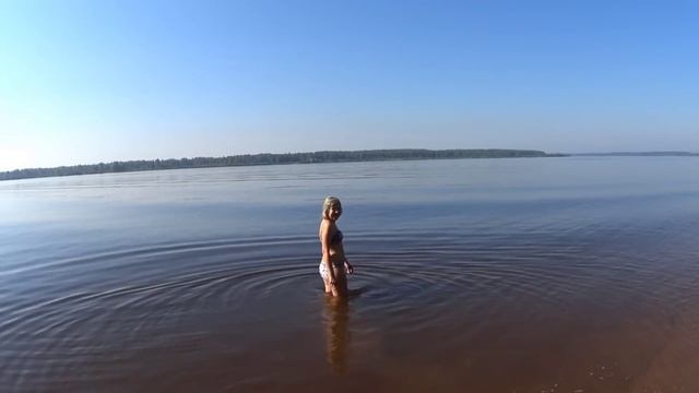 Отдыхаем на Каме/Купаемся,загораем/Завтрак у речки