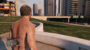 Grand Theft Auto V - Trevor Phillips Throws Up / Vomits in Fountain After Eating People Sequence PS
