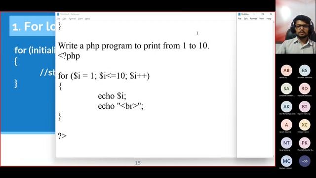 Day 3 | Control Statements in PHP,  if statement, Looping, Jumping | PHP, Laravel & MySQL Workshop