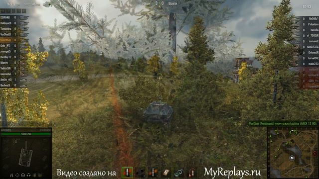 WOT: Малиновка - Ferdinand смотреть онлайн