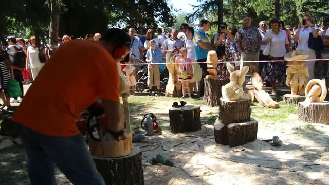 Резьба пилой - фигуры из дерева смотреть онлайн