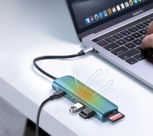 USB-концентратор C, UGREEN, 6 Портов. ?