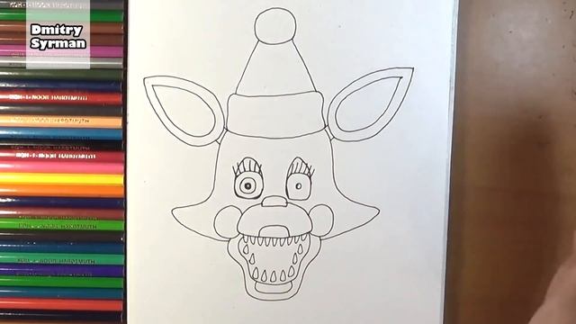 How to draw Mangle Christmas, FNAF, Как нарисовать Новогоднюю Мангл смотреть онлайн