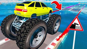 СМОЖЕТ ЛИ ГИГАНТСКИЙ ВАЗ 2112 ПРОЕХАТЬ ГЛУБОКУЮ ЯМУ С ВОДОЙ В ГТА 5 МОДЫ! ЭКСПЕРИМЕНТЫ В GTA 5 MODS