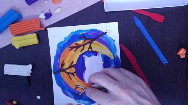 Как слепить картину из пластилина? Лепим картину с волшебным пластилиновым Филином :)