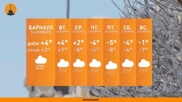 Погода в Барнауле 14-11-2022 смотреть онлайн