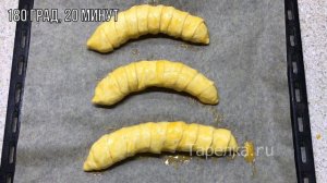 КРУАССАНЫ С БАНАНОМ. ПРОСТОЙ ДЕСЕРТ ЗА 10 МИНУТ. КРУАССАНЫ ИЗ СЛОЕНОГО ТЕСТА. ДЕСЕРТ С БАНАНОМ