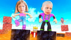 ПОЛ это ЛАВА ЧЕЛЛЕНДЖ в ROBLOX от Миланы и Дани!