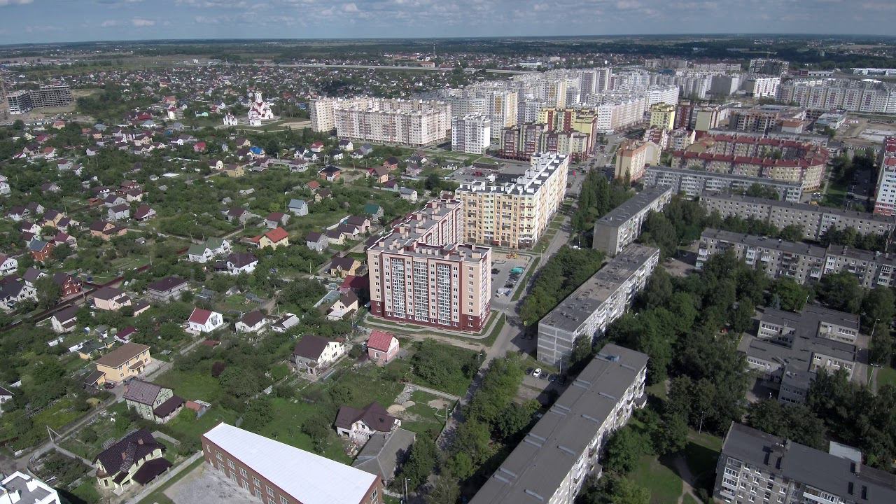 Аэро обзор мкр. Восток Калининград Алксакова, Толбухина, Свердлова, Белибейская, Кутаисская смотреть онлайн