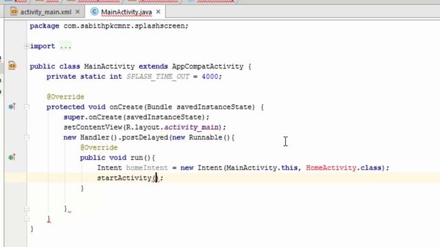 How to Create Welcome Screen (Splash Screen) in Android Studio