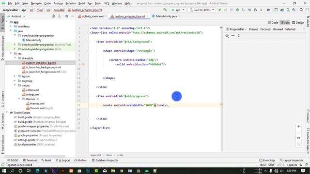 Create custom Horizontal ProgressBar in android studio Android studio tutoria in bangla смотреть онлайн